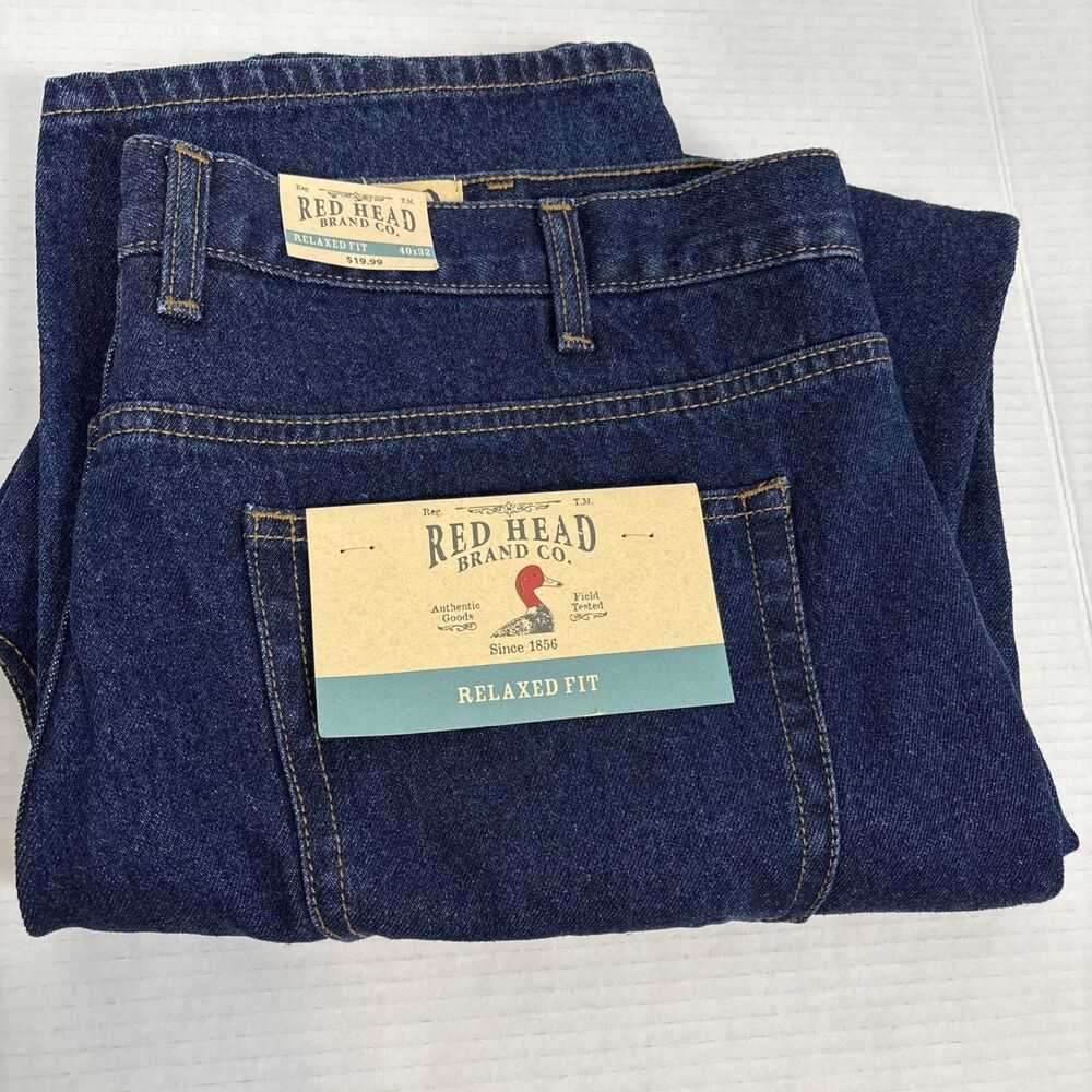 Red Head Brand Co. Men's Relaxed Fit Jeans 40x32 Blue Denim NWT